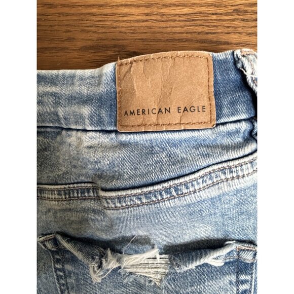 American Eagle Curvy Hi-Rise Shortie Next Level Stretch Women's Sz 6Denim Shorts - Picture 5 of 8